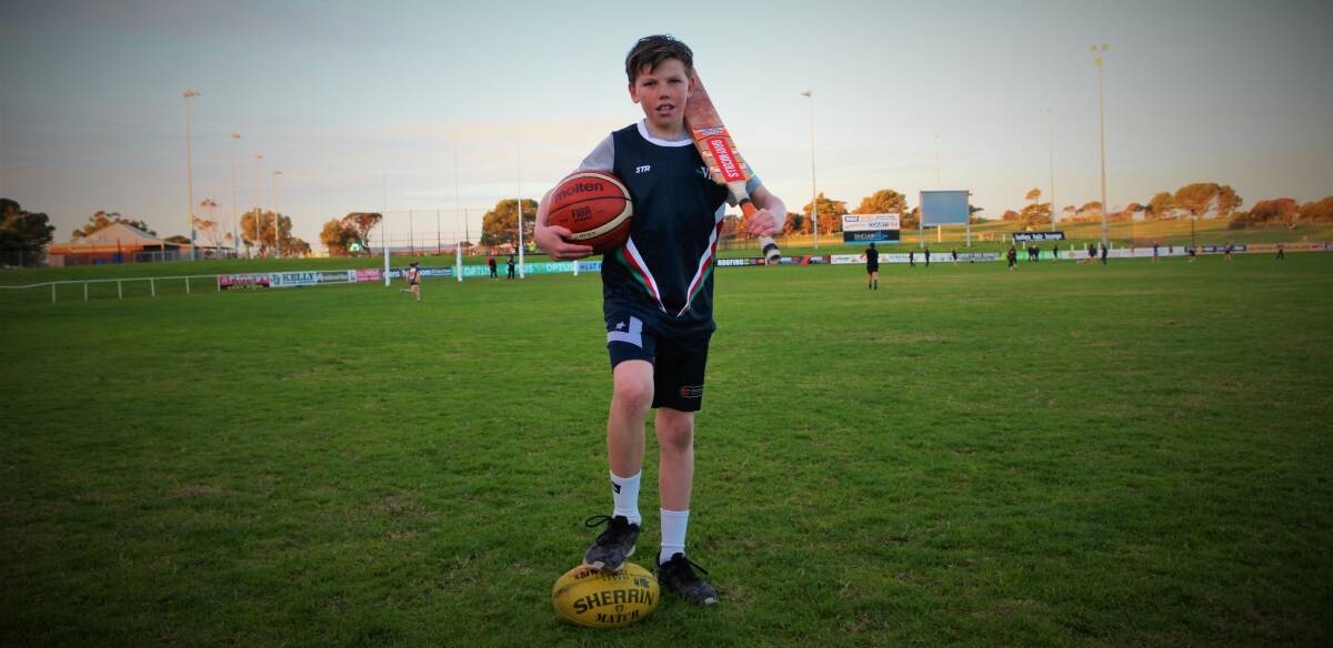 BALANCING ACT: Finn O'Sullivan, 11, is aiming to represent School Sport Victoria in either football or basketball at the School Sport Australia Championships. Picture: Sean Hardeman