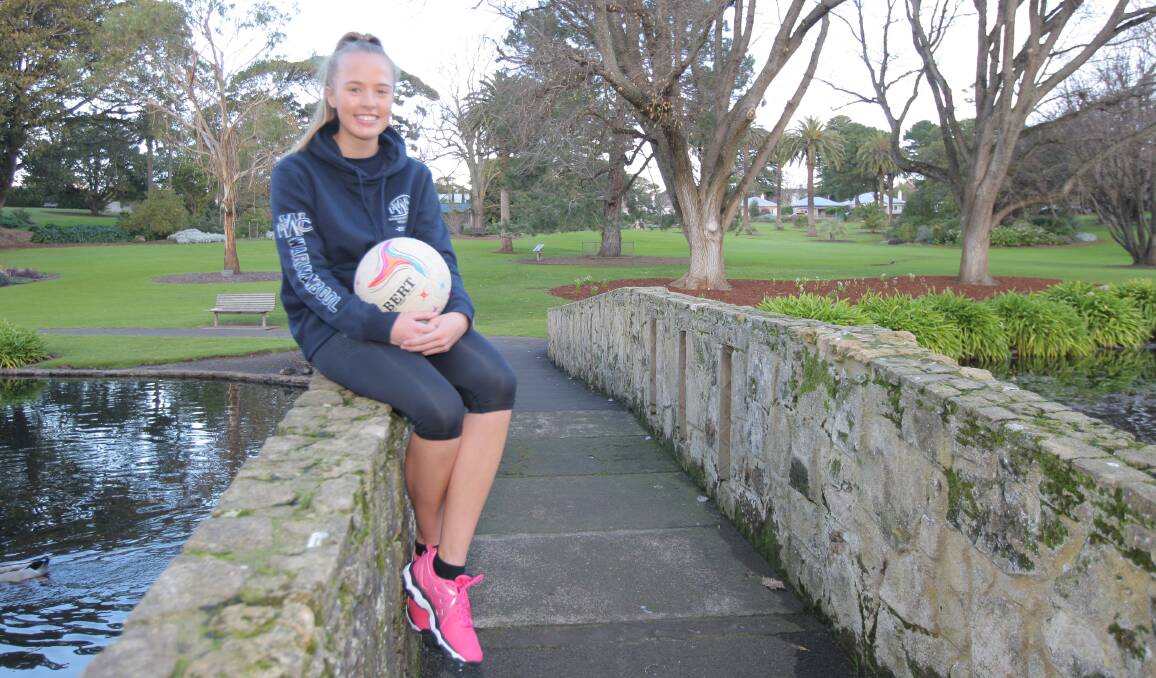 TOP TALENT: Warrnambool netballer Jessica Thwaites' strong form has earnt her a spot in the Western Region under 17s team for for the state netball titles in Shepperton. Picture: Justine McCullagh-Beasy