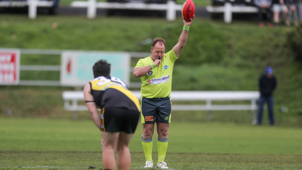 THE ENFORCES: Umpires will be watching the 50-metre penalty and 10-metre exclusion zone rules closely this season. Picture: Rob Gunstone