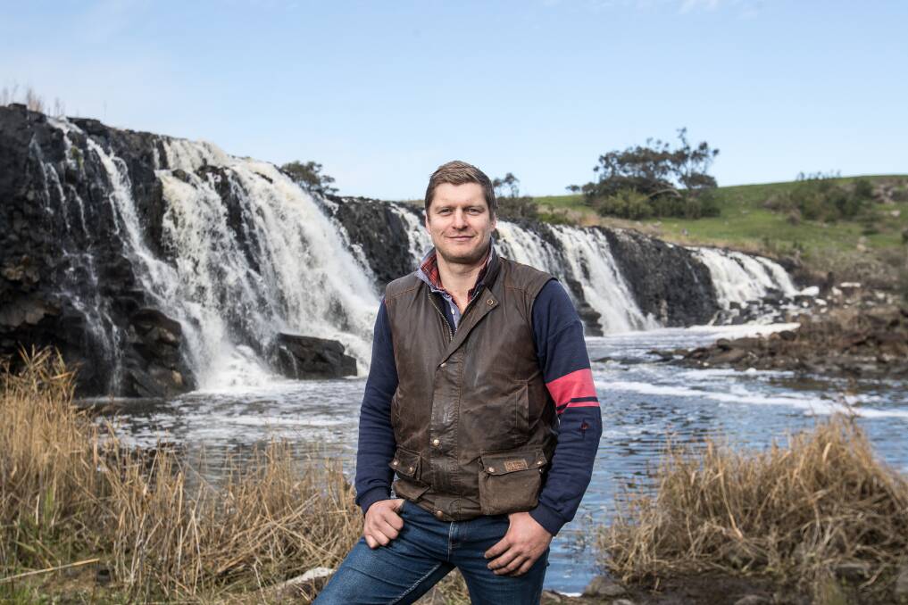 Moyne Shire councillor Daniel Meade hopes to boost tourism in the Moyne Shire. He is pictured at Hopkins Falls. Picture: Christine Ansorge