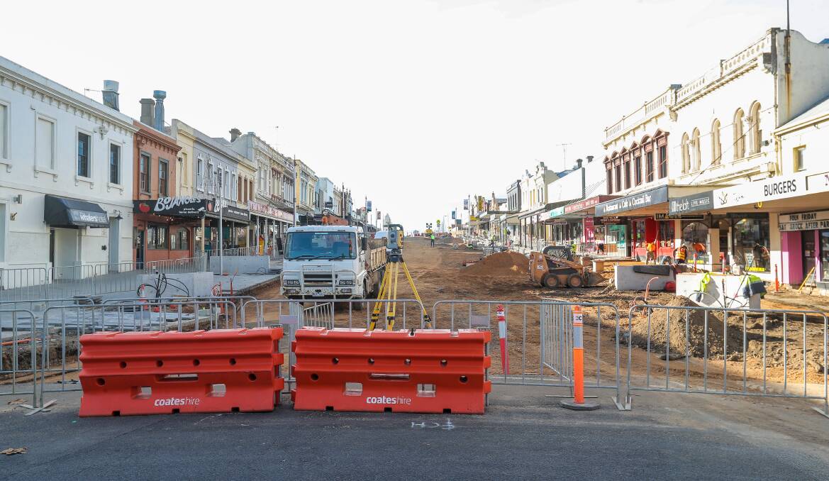 Part of the Liebig Street renewal works in 2018