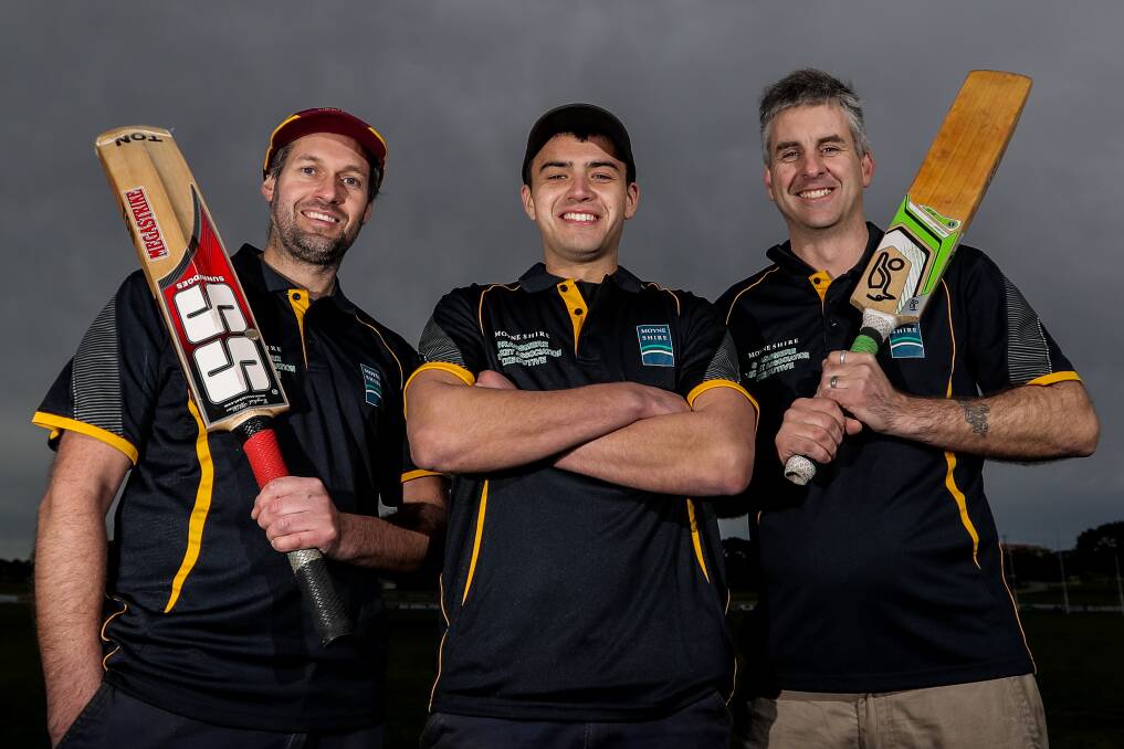 FORWARD THINKING: Grassmere Cricket Association committee members Craig Spikin, Rhys Dews and James Cole want to see the competition thrive for years to come. Picture: Morgan Hancock
