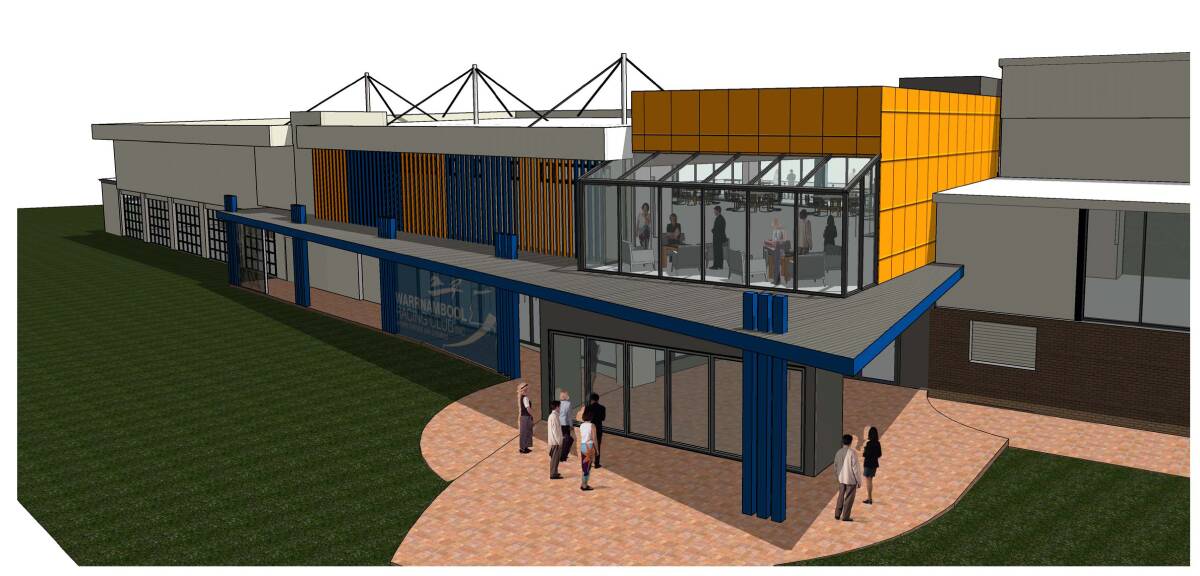 The look: An artist's impression of the extended function room and new cafe from Grafton Road.