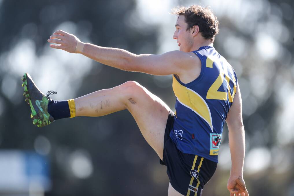 SETTLING IN: North Warrnambool Eagles teenager Joe McKinnon has found a niche in defence. Picture: Morgan Hancock