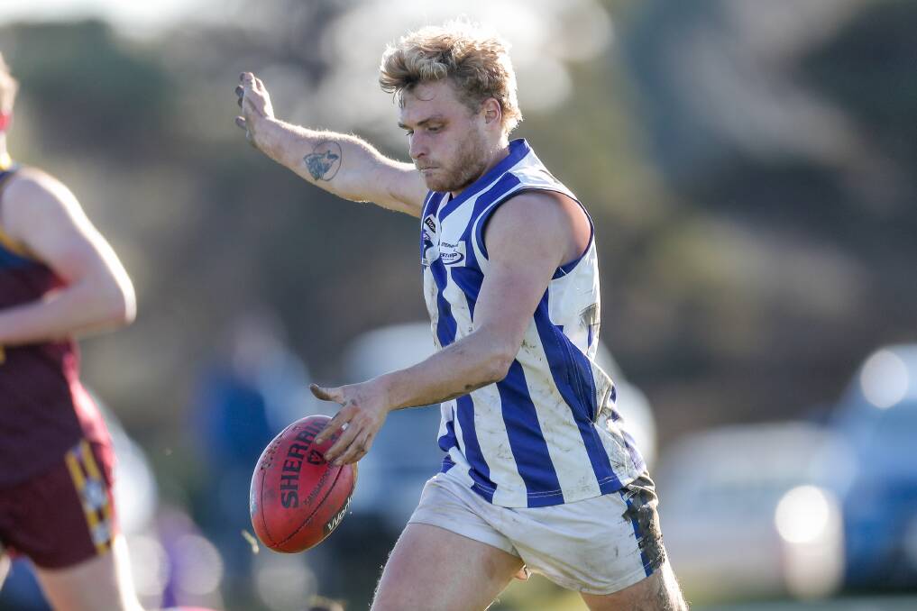 GOING NOWHERE: Andy McMeel has signed on for another season at Russells Creek. The onballer was a driving force behind the Kangaroos most successful season since 2013. Picture: Morgan Hancock 