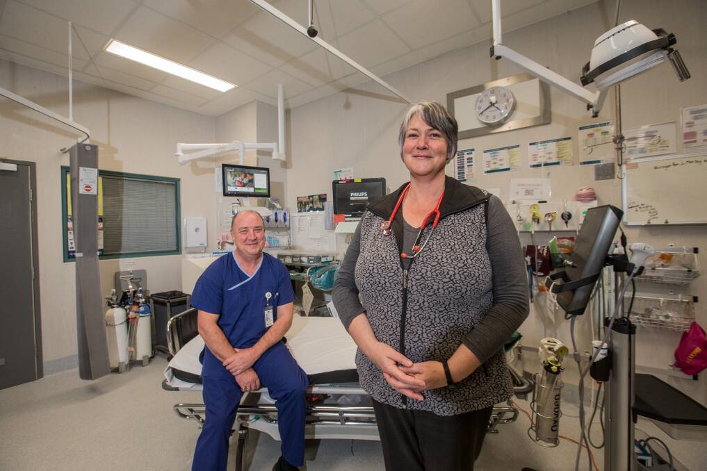 LET'S DO IT: Warrnambool Base Hospital's perioperative manager Tony Kelly and emergency director Dr Joanne Brown are pushing for funding for stage two upgrades. Picture: Christine Ansorge