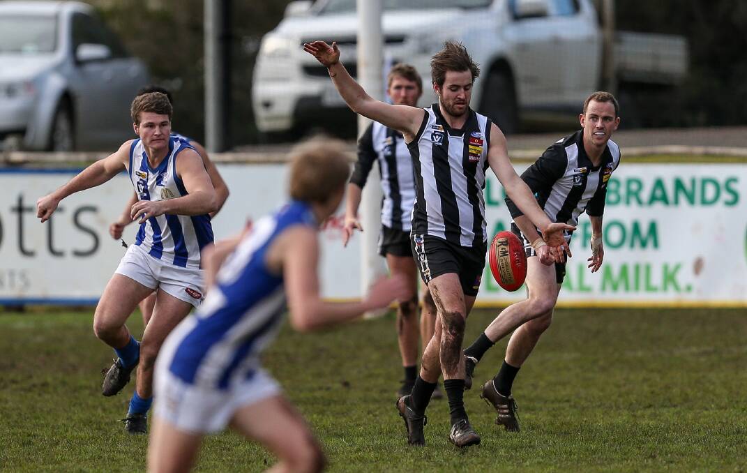 EARNING HIS STRIPES: Former VFL-listed footballer Jason Robinson is enjoying the Hampden league. He's played a key part in the Pies' flag quest. Picture: Christine Ansorge