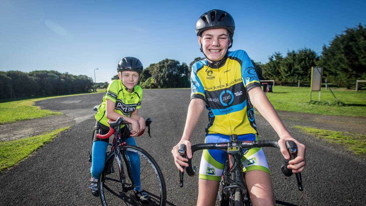 TOP RIDE: Cadel Howie, with his brother Erik last year, had a strong debut season in the junior male-15 A grade.