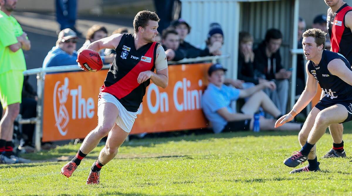 SIDELINED: Injured Cobden footballer Daniel Watson wants to return to the field as soon as possible.  Picture: Christine Ansorge