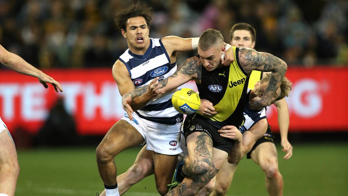 DEPARTED: Jamaine Jones was delisted by Geelong at the end of the 2019 season. Picture: Wayne Ludbey