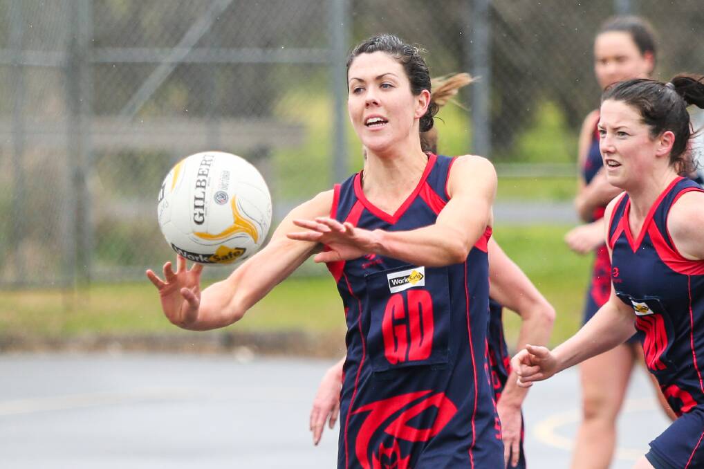 Long time no see: Former Timboon Demons player Cloe Marr (pictured) came up against her old side in Nirranda colours for the first time on Saturday. Picture: Morgan Hancock .