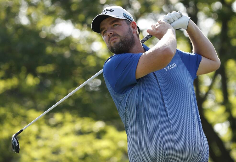 SCRAPING IN: Marc Leishman has rescued his chances of playing in the FedEx Cup Tour Championship with a final round 2-under 68 at Aronimink Golf Club in Philadelphia. Picture: Jeff Roberson/AP Photo