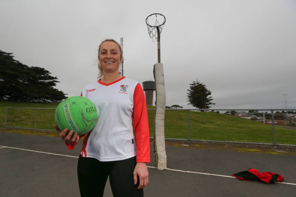 HOME SWEET HOME: South Warrnambool netballer Ruby Wilson is enjoying her time at Friendly Societies' Park this season. Picture: Michael Chambers