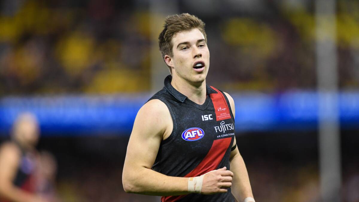 LEADER: Essendon's Zach Merrett was named Essendon's best and fairest winner for a second time. Picture: Morgan Hancock .