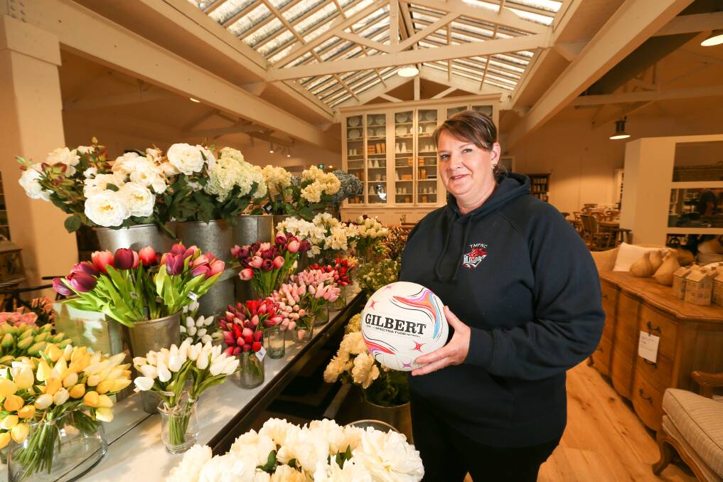 WORKING HARD: Terang Mortlake netball coach Lisa Arundell, at her workplace Provincial Living in Warrnambool, is ready for the 2019 season. Picture: Michael Chambers
