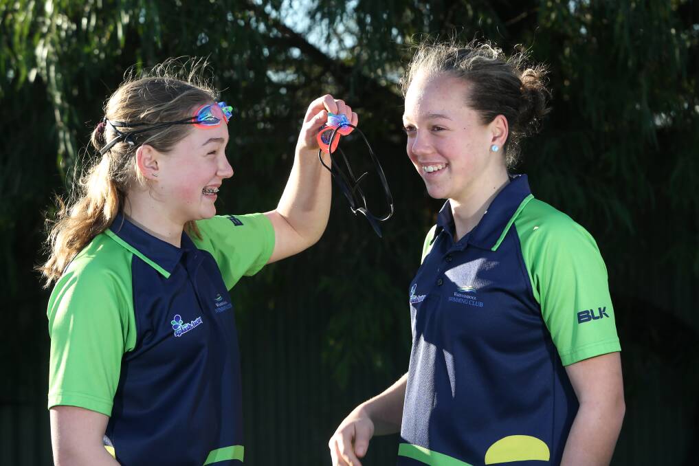 SISTER ACT: Carla and Hannah Van Zyl will represent Warrnambool at the Victoria country longcourse swimming championships in Warragul. Picture: Michael Chambers