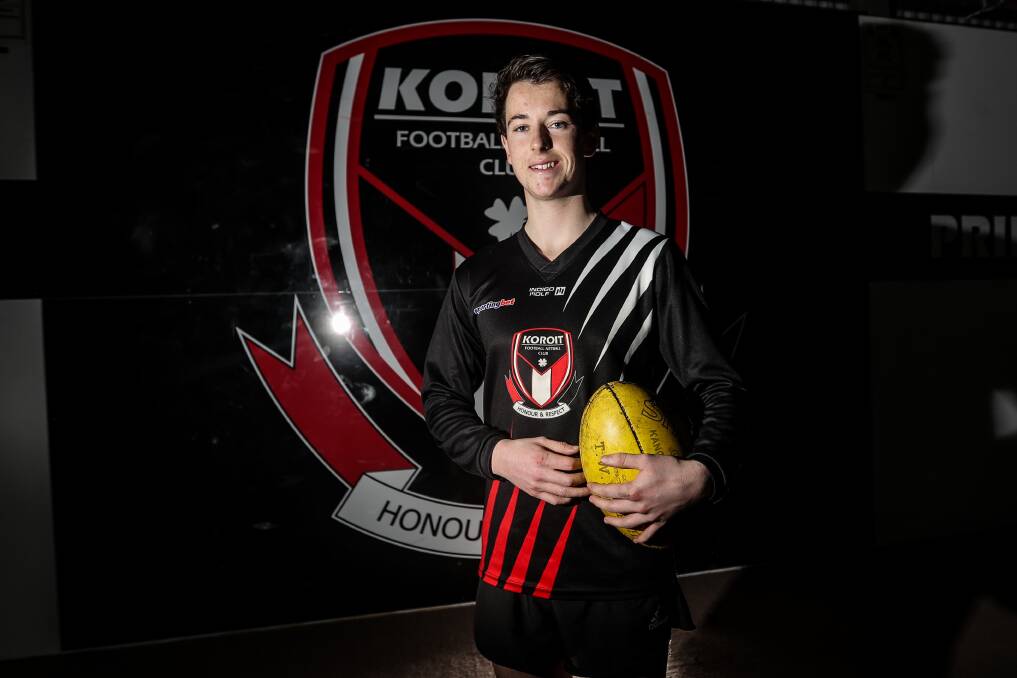 EARNING HIS SPOT: Koroit teenager Todd White is hoping he can follow in his brother Jesse's footsteps and play in a premiership for the club. Picture: Morgan Hancock