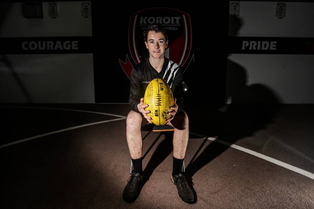OUT OF THE SHADOWS: Todd White is establishing himself in Koroit's best 21, aged just 17. Picture: Morgan Hancock