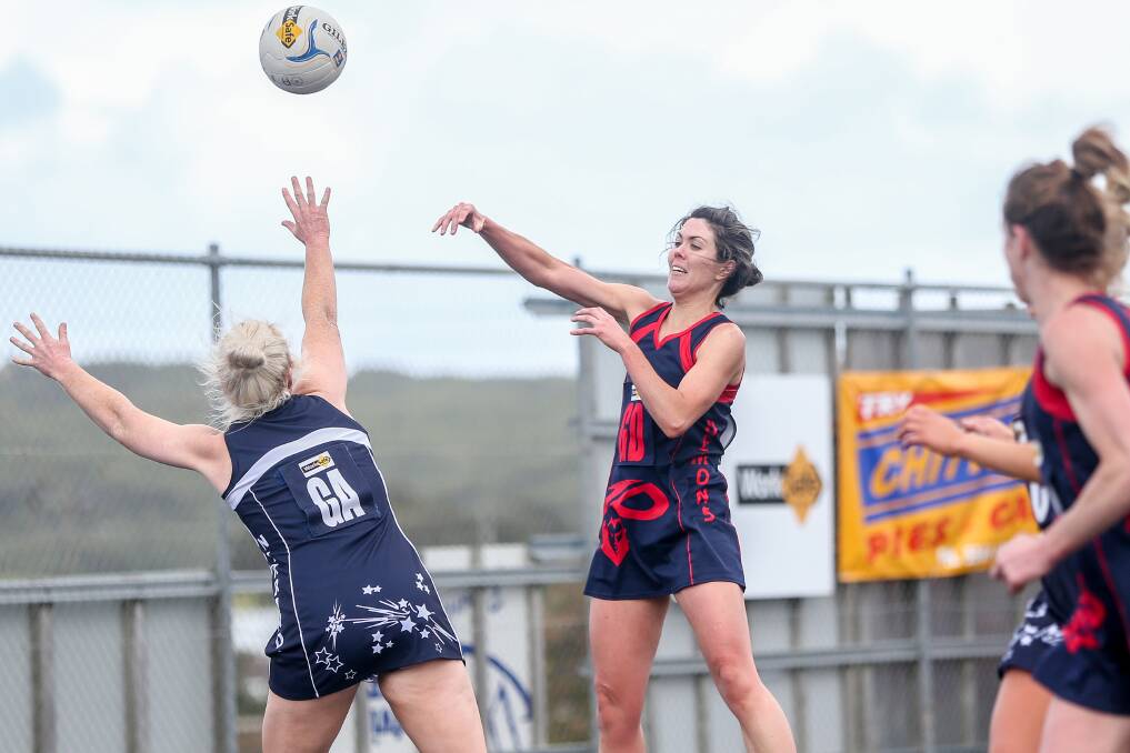 League's best and fairest: Cloe Marr, here playing goal defence for Timboons Demons against Nirranda in the WDFNL's 2018 qualifying final, will line up against her old side this weekend. Picture: Christine Ansorge