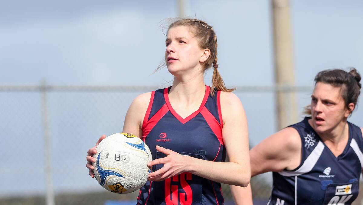 RISING: Timboon Demons' goal shooter Laura Rosolin wants to take her game to a new level. Picture: Christine Ansorge