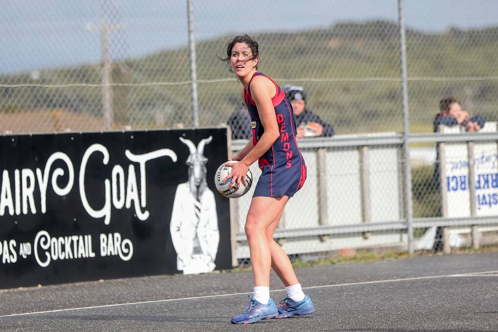 Key defender: Cloe Marr in action for the Timboon Demons. Picture: Christine Ansorge