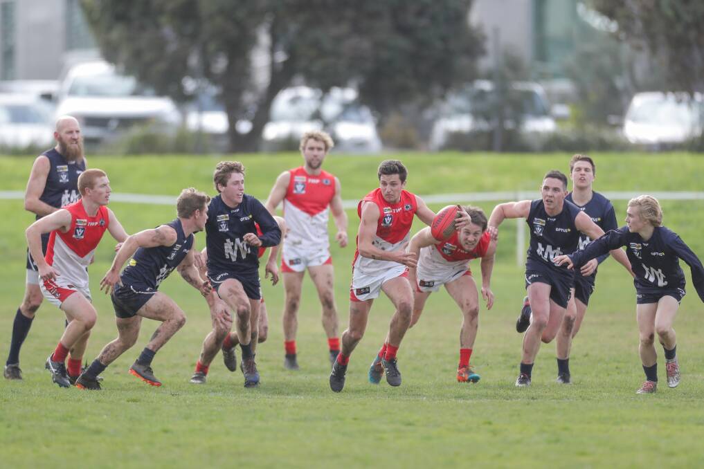 THE OLD ENEMY: South Warrnambool and Warrnambool will meet in the Hampden league elimination final on Sunday. Picture: Morgan Hancock