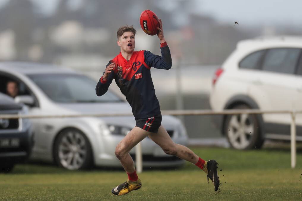 ON A STRING: Timboon's Bayley Thompson was one of the Demons' best players and finished with seven goals. Picture: Morgan Hancock 