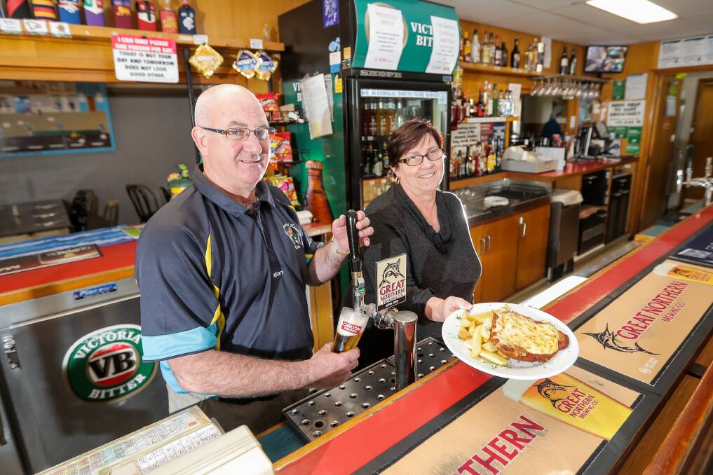 Darren and Julie Smith at the Commercial Hotel, Koroit. Picture: Morgan Hancock