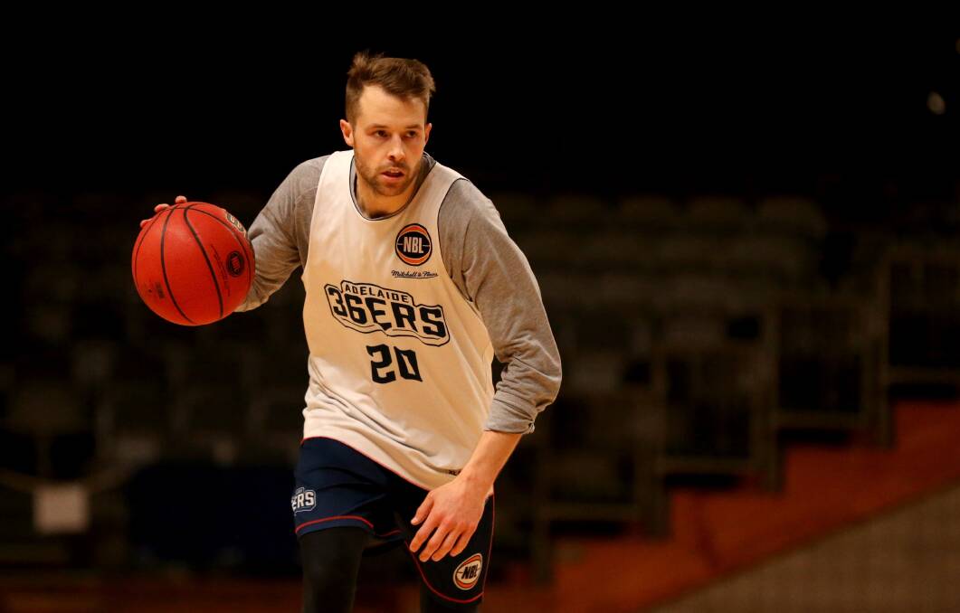 PUTTING IN THE HARD YARDS: Warrnambool's Nathan Sobey is combining Adelaide 36ers' NBL pre-season and Australian duties at the FIBA World Cup qualifiers. Picture: AAP 