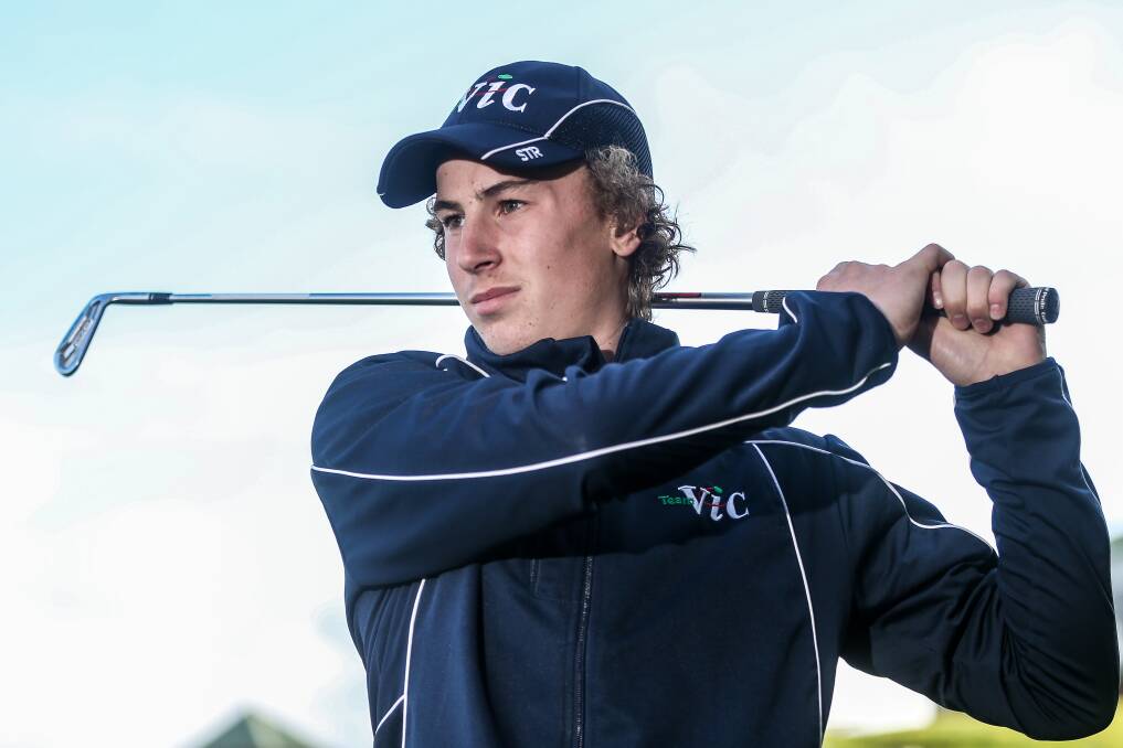 Driven: Warrnambool's Noah Best will represent Victoria at the School Sports Australia National Golf Championship. Picture: Christine Ansorge