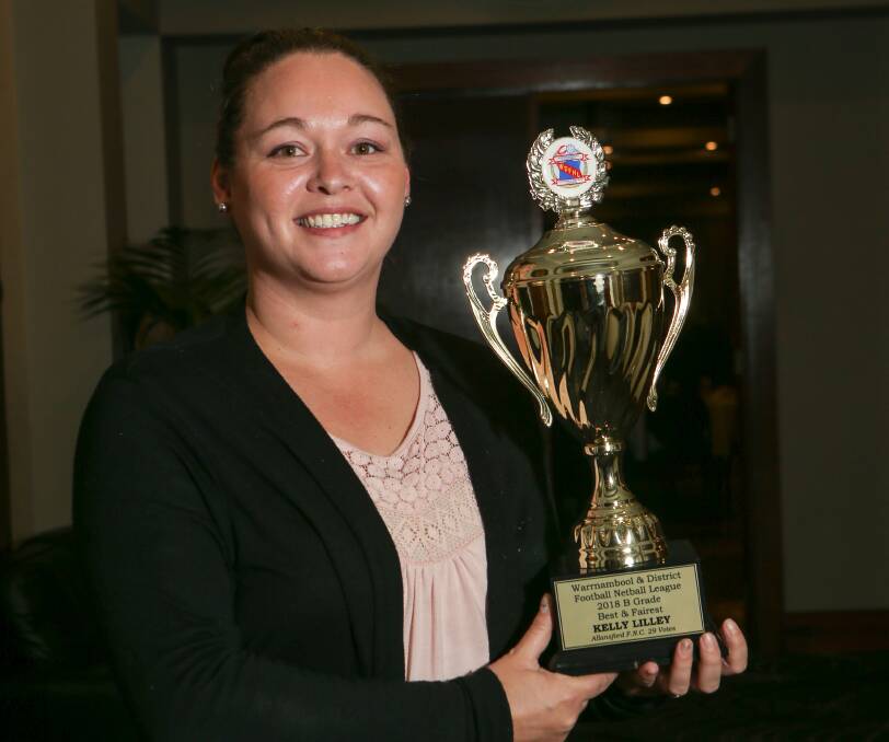 Top Cat: Allansford defender Kelly Lilley won the B grade best and fairest. Picture: Michael Chambers.