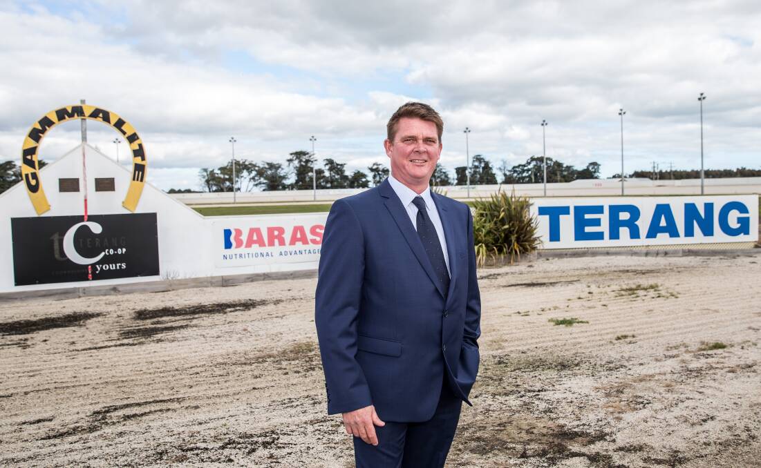 READY: Terang Harness Racing Club manager Mark Roberts is expecting a strong crowd at the club's showpiece meeting tonight. Picture: Christine Ansorge
