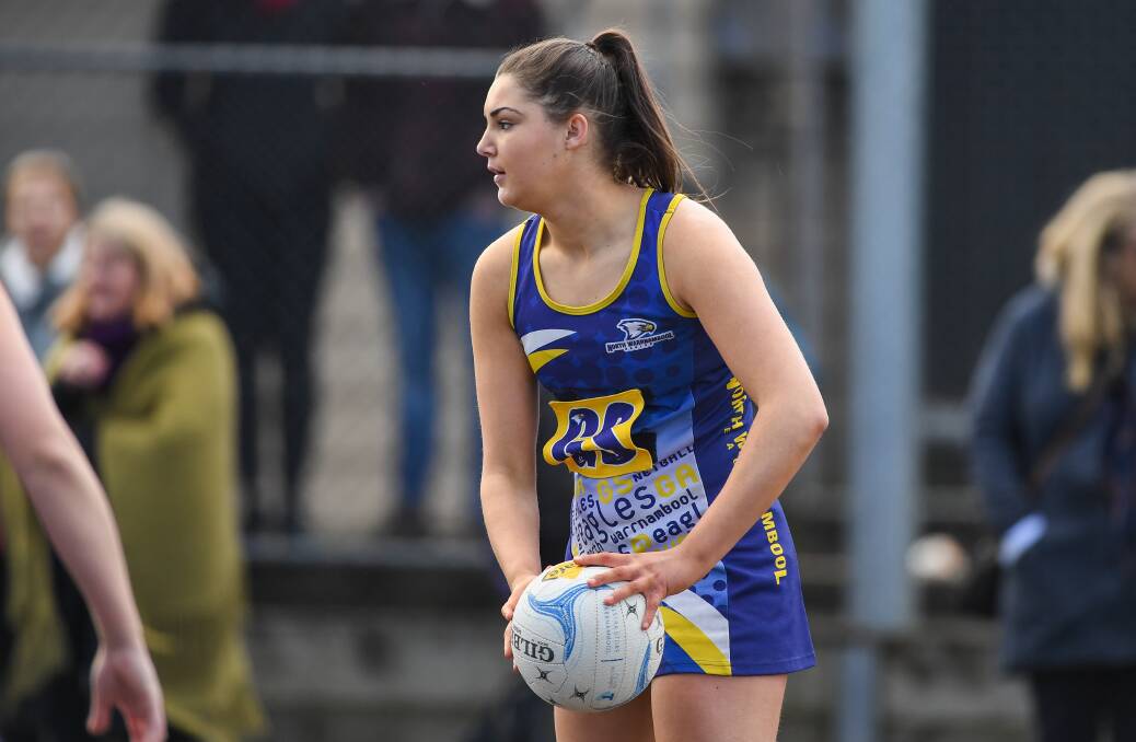 ON TARGET: North Warrnambool Eagles' Victoria Grundy has formed a formidable partnership with Skye Billings in their side's attacking end. Picture: Morgan Hancock 
