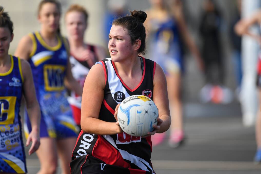 CLEVER: Koroit goal attack Rachel Dobson impressed co-coach Jess O'Connor with her game smarts in the Saints' convincing qualifying final win. Picture: Morgan Hancock