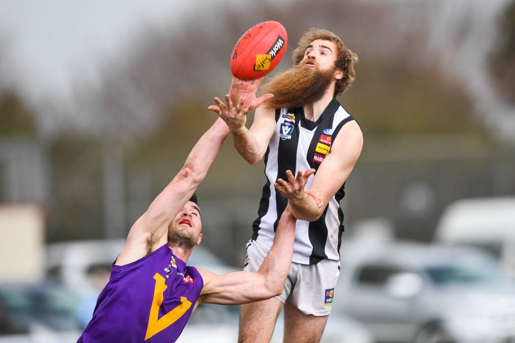 HAIR-RAISING EFFORT: Camperdown footballer Nick Bateman has being growing his beard for the best part of four years but expects it will get the chop soon. Picture: Morgan Hancock
