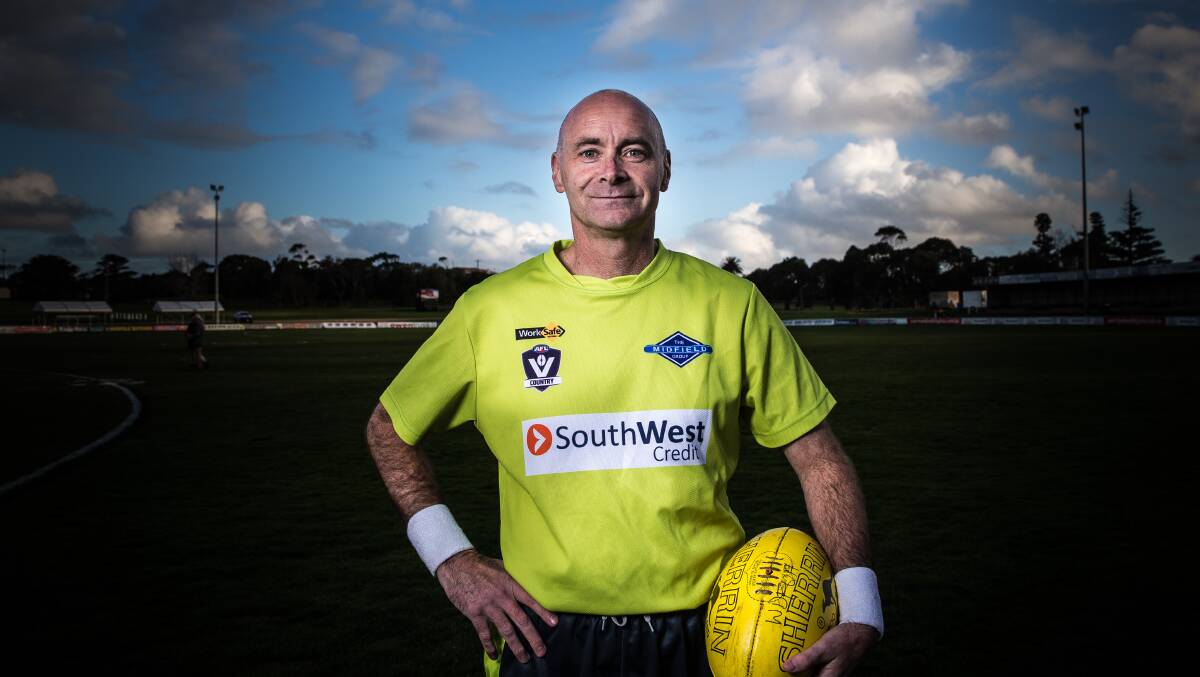 Ball it up: Warrnambool and District Football Umpires Association president Steve Walker is pleased footy is back.