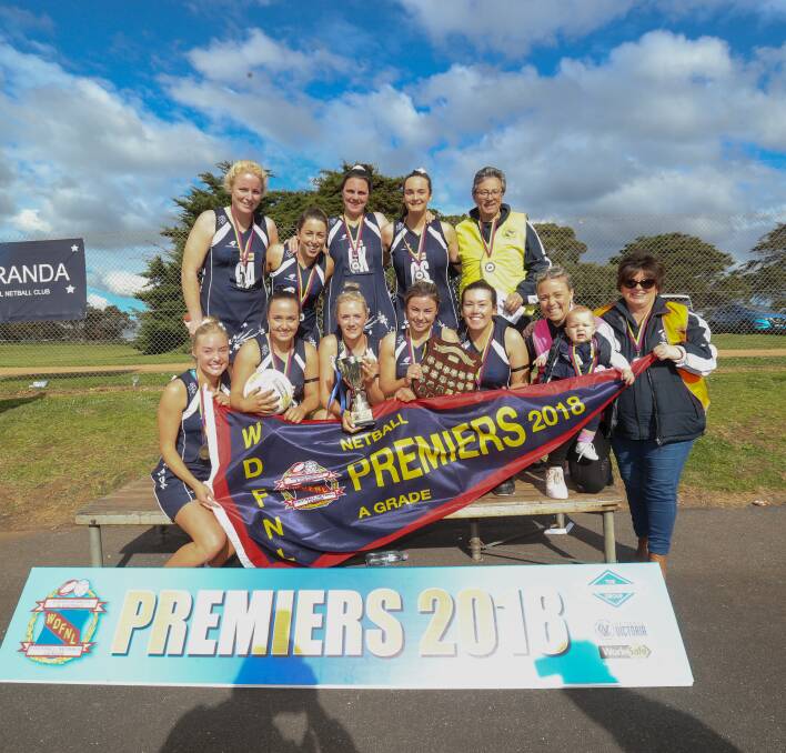 At last: Nirranda's drought-breaking A grade premiership side. Picture: Michael Chambers