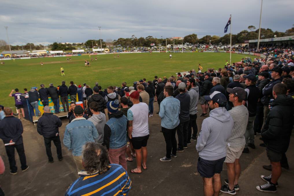 Solid numbers: The Warrnambool and District league grand final crowd produced close to a $1800 increase of 2017. Picture: Morgan Hancock .