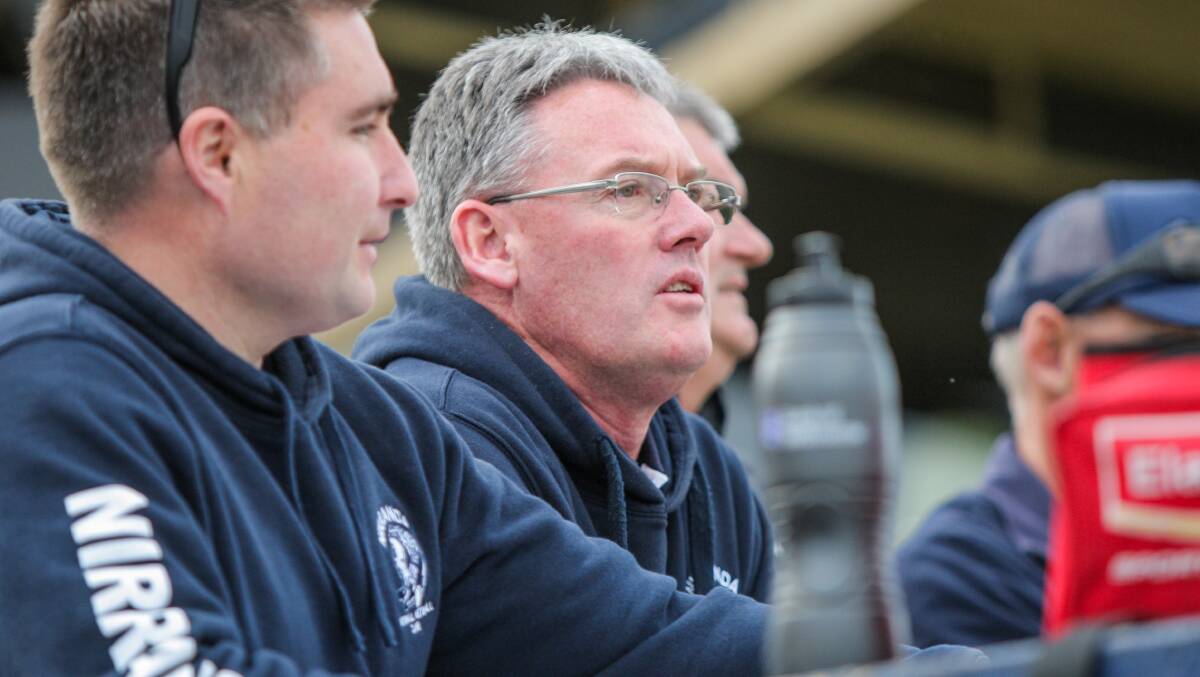 QUESTIONS: Nirranda coach Shane Threlfall is still seeking clarity as to the reason for his club being deducted a point after claiming the Warrnambool and District league premiership last season. Picture: Morgan Hancock .