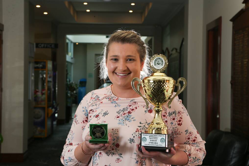 Top honour: North Warrnambool Eagles defender Sarah O'Meara has claimed the division one league best and fairest after polling 28 votes. Picture: Michael Chambers