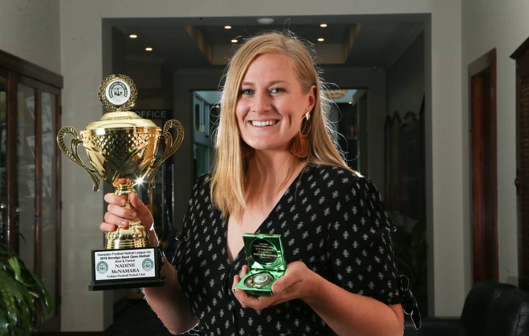 DOMINANT: Nadine McNamara was joint winner of the Hampden open netball best and fairest in 2018. 