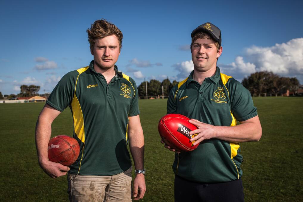 Front men: Old Collegians have reappointed Michael Lambevski as assistant coach to work with new senior coach Nick Sheehan. Picture: Christine Ansorge