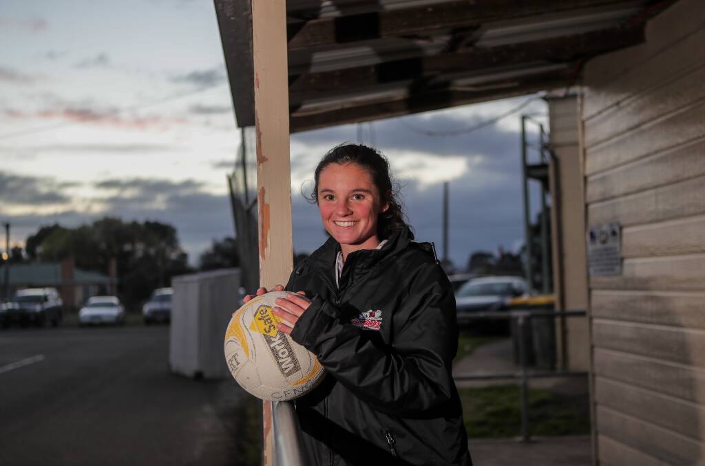 FAMILIAR SURROUNDINGS: Cobden recruit Amy Hammond returned to the Bombers in 2018 after a three-year stint away. She will play in the Hampden league grand final on Saturday. Picture: Morgan Hancock