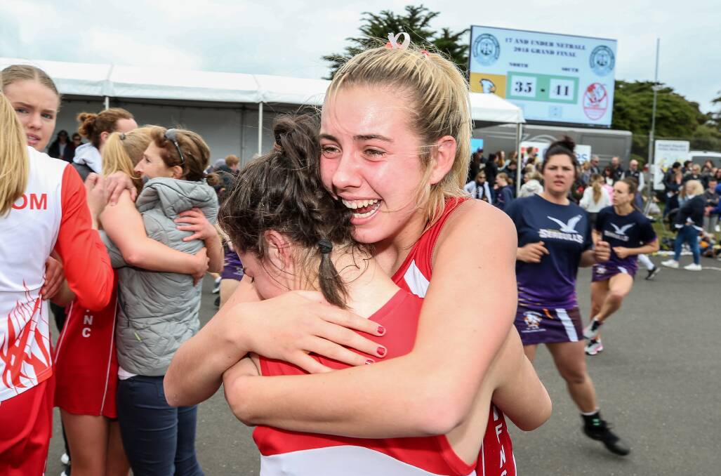 FOND MEMORIES: South Warrnambool's Meg Kelson was emotional after her team won the 17 and under grand final last season. 