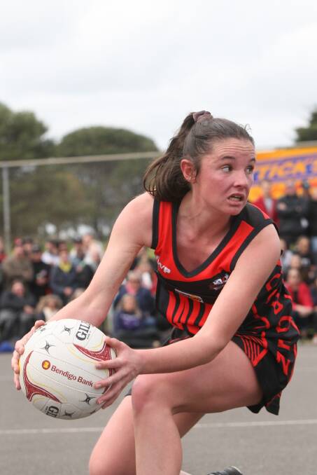 HOME SWEET HOME: Cobden netballer Amy Hammond returned to the Bombers in 2018 after three seasons away, winning their best and fairest. Picture: Michael Chambers