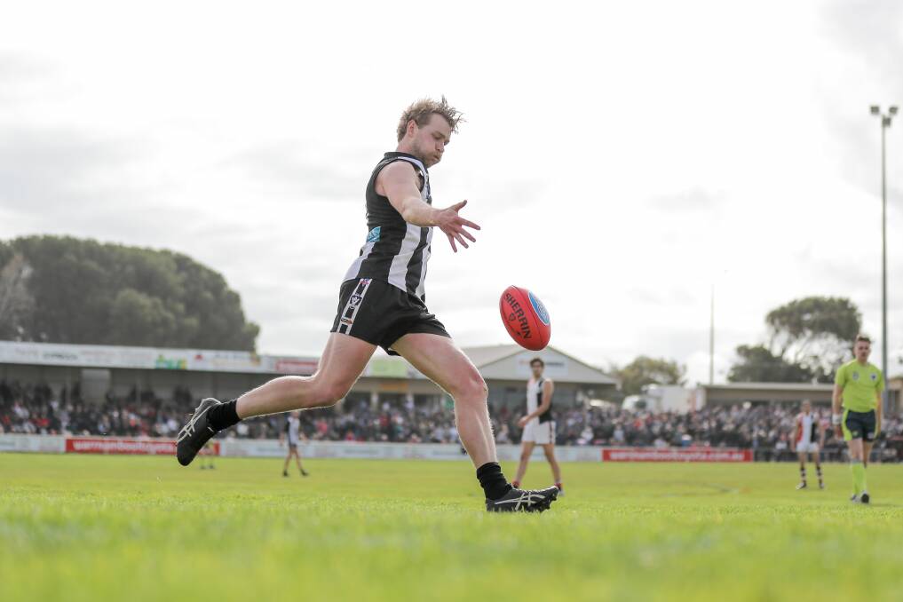 KICKING ON: Camperdown defender Jack Williams is taking the next step in his career, signing on as co-coach for 2019. Picture: Morgan Hancock