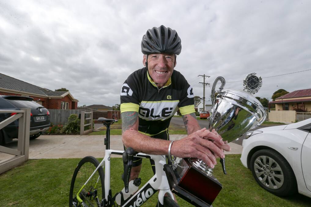 Winner: Koroit's Barry Warren took the honours in the weekend's Stan McPhee and Don Price Memorial Road Race. Picture: Michael Chambers