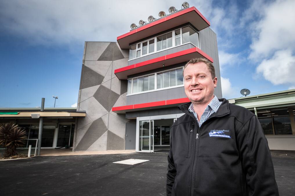 BEST VIEW: Warrnambool Greyhound Racing Club's Craig Monigatti in front of the $1.4 million upgrade to facilities. Picture: Christine Ansorge