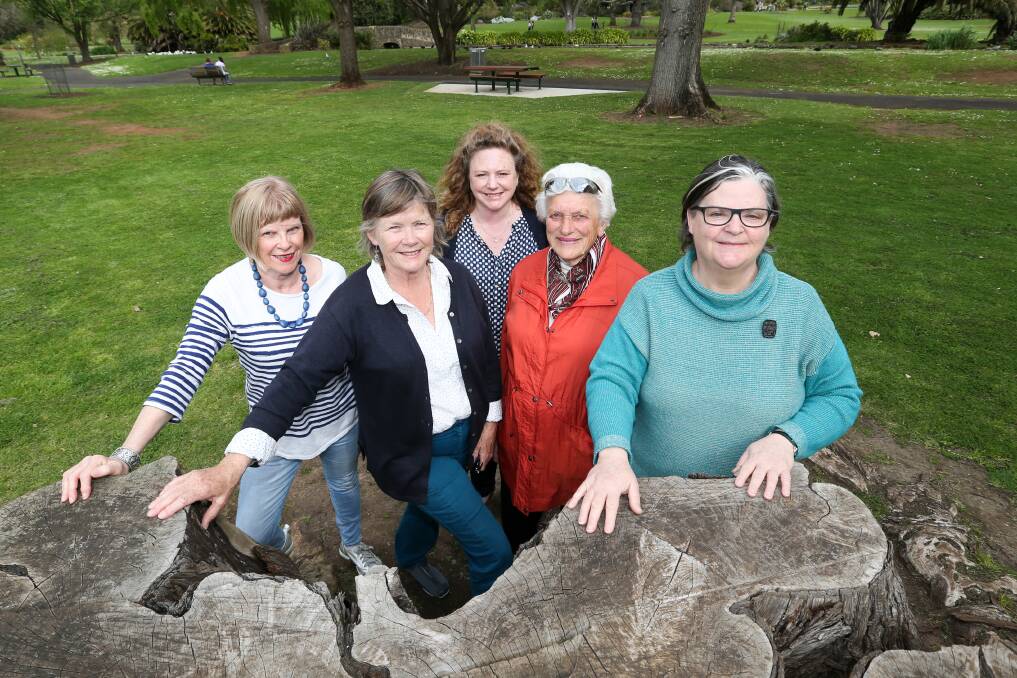 Members of the Friends of Warrnambool Botanic Garden gather to hear they are recipients of the grant money. Picture: Michael Chambers