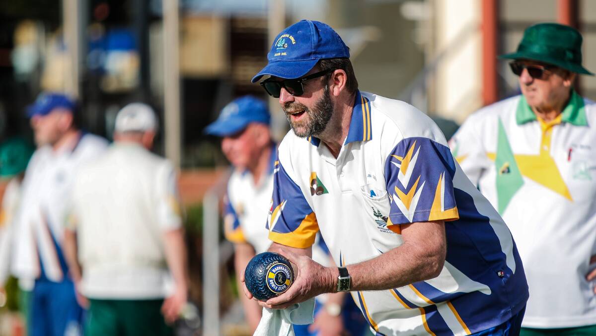 GOOD START: Warrnambool Blue's Jim Guinan prepares to bowl in his side's victory over Terang on a sunny opening Saturday of the season. Picture: Christine Ansorge